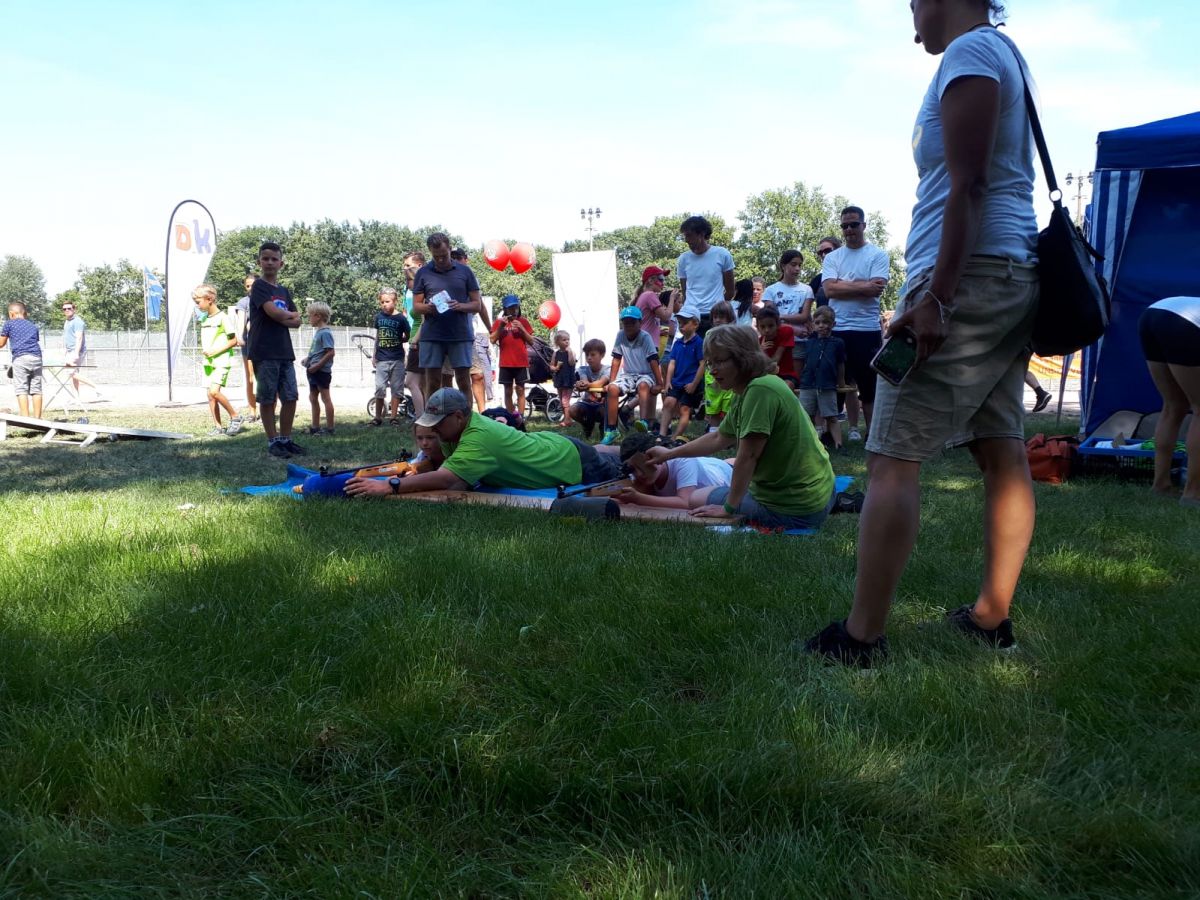 Biathlon-Schießen der DJK Spandau beim Familiensportfest 2018