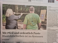 Artikel Blasrohrschießen im Tagesspiegel